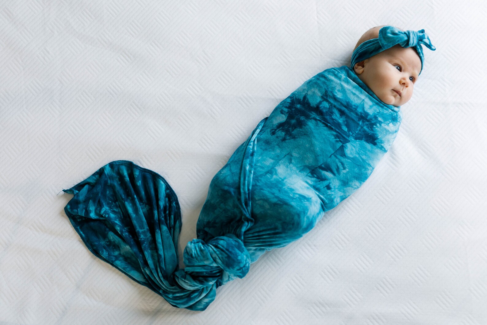 Teal Tie Dye Swaddlematernity Robe and Matching Swaddle Etsy