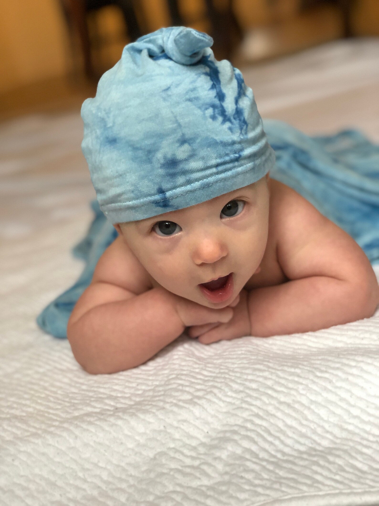 Blue Tie Dye Swaddle Maternity Robe and Matching Etsy