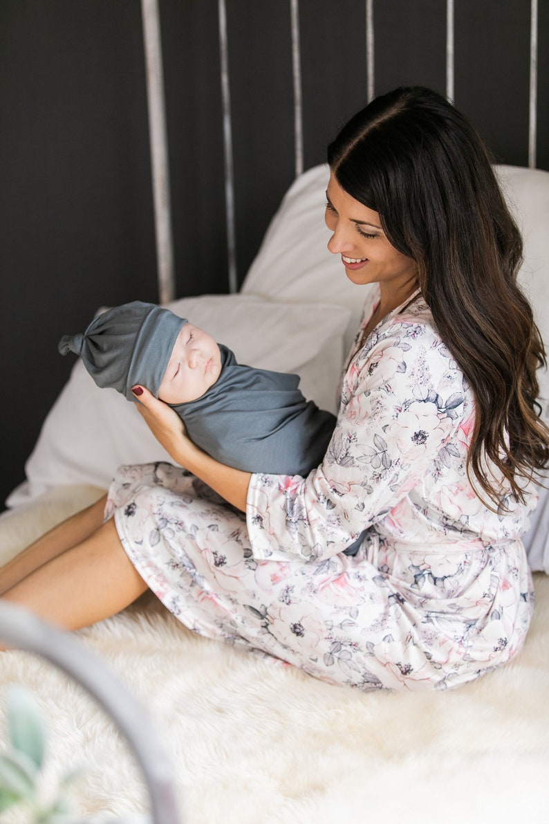 Robe and Swaddle Setmommy and Baby Matchinghospital Etsy
