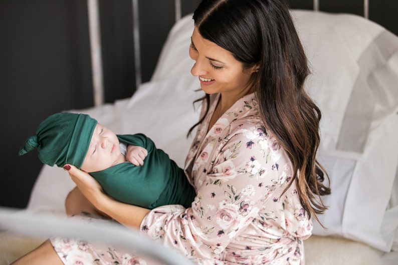 Robe and Swaddle Setmommy and Baby Matchinghospital Etsy