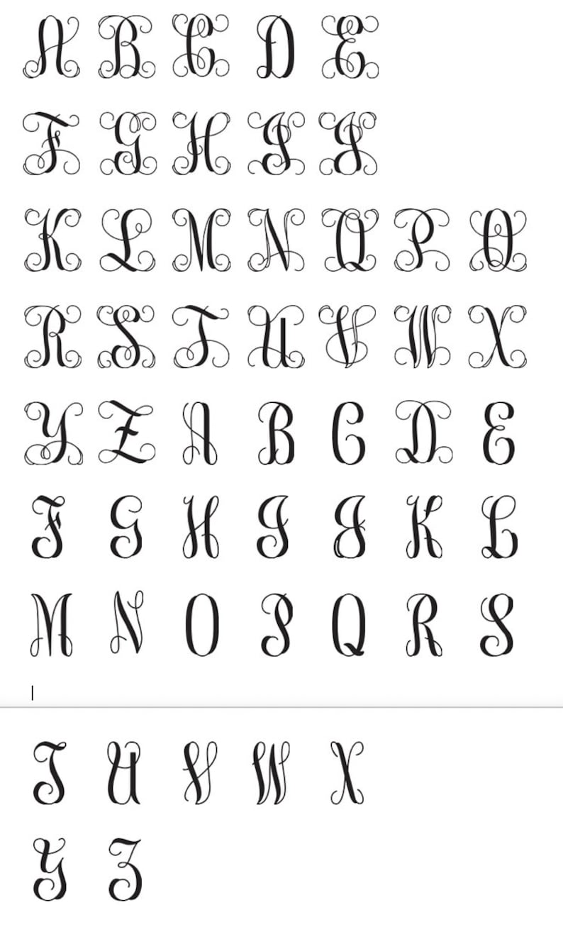 Interlocking Monogram Font .otf .ttf - Etsy
