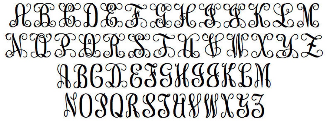 Interlocking Monogram Font .otf .ttf - Etsy
