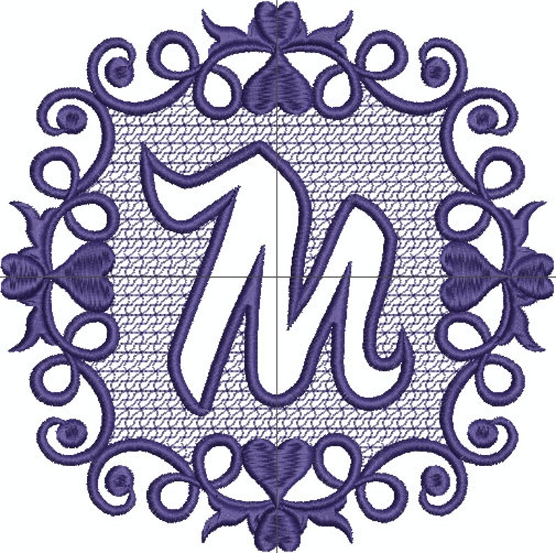 Embossed Fancy Alphabet Digital Files for Home Embroidery Etsy