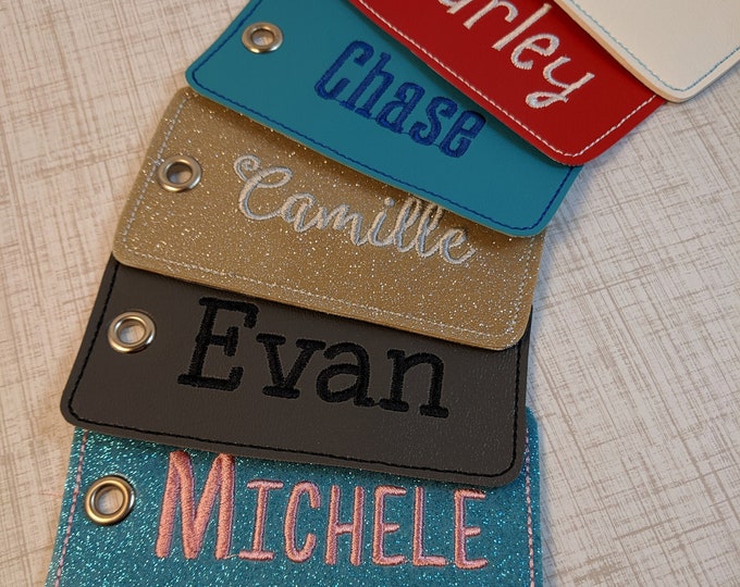 Personalized Name Tag Luggage Tag Embroidered Name Etsy