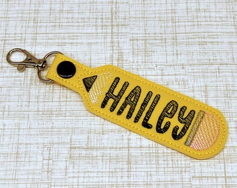 Custom School Nametag, Pencil Keychain, School Keychain, Backpack Keychain, Backpack Tag, Custom Name Keychain, Back to School Keychain