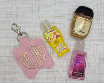 1oz Hand Sanitizer Holder, Personalized Hand Sanitizer Holder, Hand Sanitizer Keychain, Monogram Hand Sanitizer, Hand Sanitizer Case