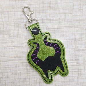 Evil Queen Keychain, Villian Keychain, Backpack keychain, Evil Queen Snap Tab, Malificent Inspired Keychain, Mistress of Evil Keychain