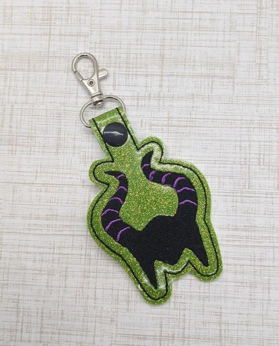 Evil Queen Keychain, Villian Keychain, Backpack keychain, Evil Queen Snap Tab, Malificent Inspired Keychain, Mistress of Evil Keychain