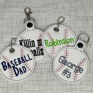 Personalized Baseball Nametag, Personalized Baseball Keychain, Custom Baseball Tag, Baseball Backpack Tag, Baseball Team Gift, Baseball Gift