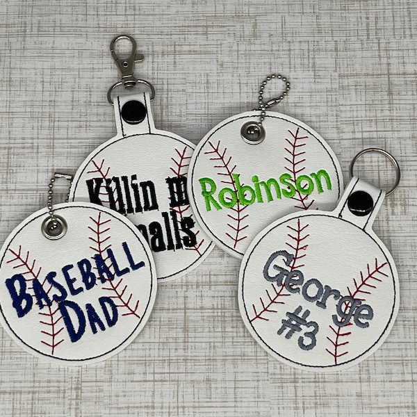 Personalized Baseball Nametag, Personalized Baseball Keychain, Custom Baseball Tag, Baseball Backpack Tag, Baseball Team Gift, Baseball Gift