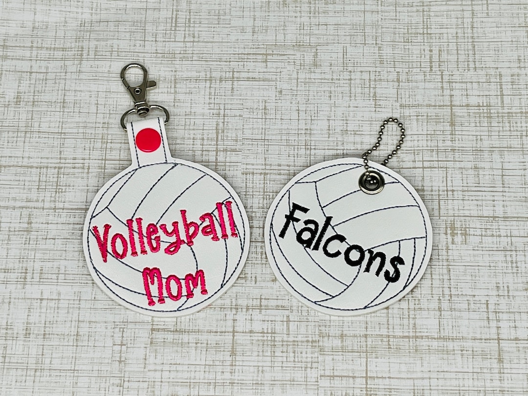 Volleyball Keychain, Custom Volleyball Nametag, Volleyball Tag, Custom