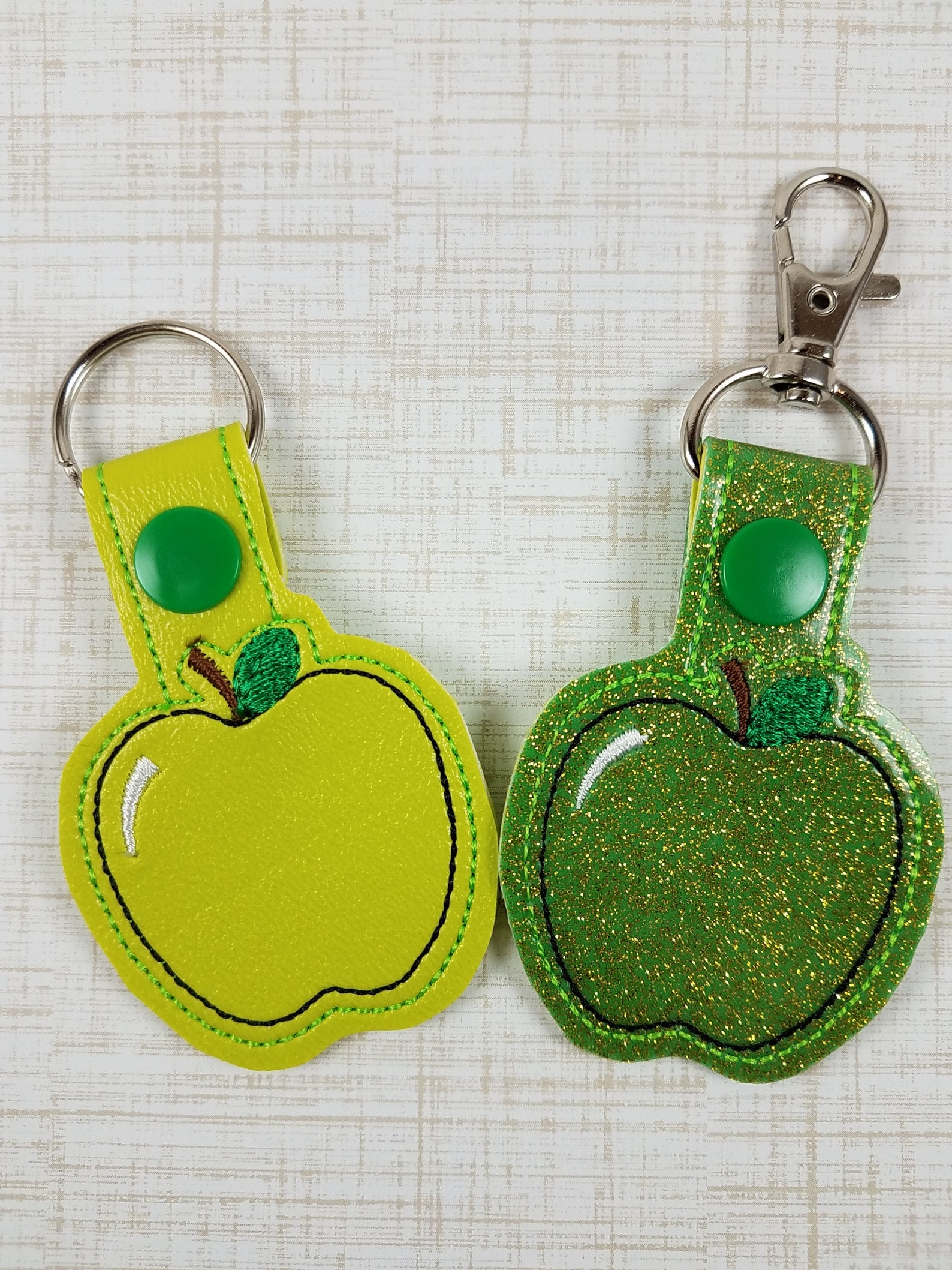Apple Key Chain Personalized Key Chain Custom Key Chain Etsy