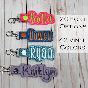 Name Keychain, Custom Name Keychain, Personalized Keychain, Embroidered Name Keychain, Backpack Tag, Nametag Keychain, Custom Name Tag