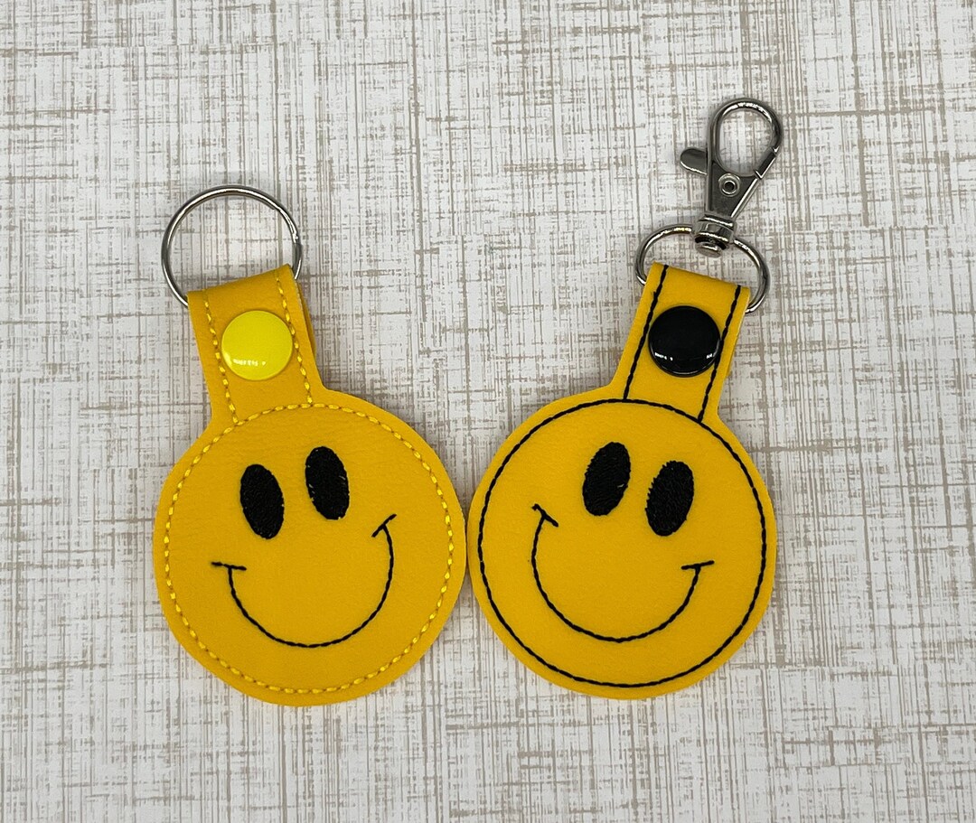 Happy Face Key Chain, Happy Face Emote, Smiley Face Keychain, Happy