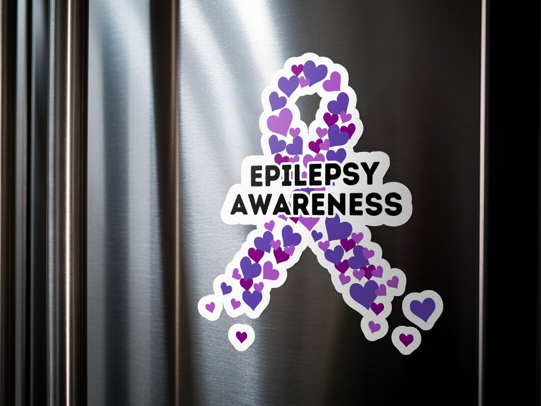 Epilepsy Awareness Ribbon Vinyl Decal Purple Awareness Etsy