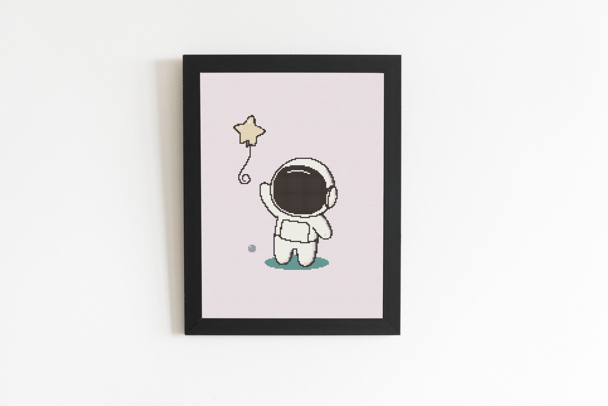 Out of This World Cross Stitch Pattern of a Cute Astronaut Etsy