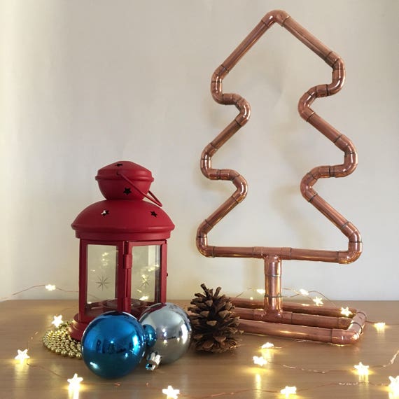 Copper Christmas tree copper pipe centre piece copper Etsy