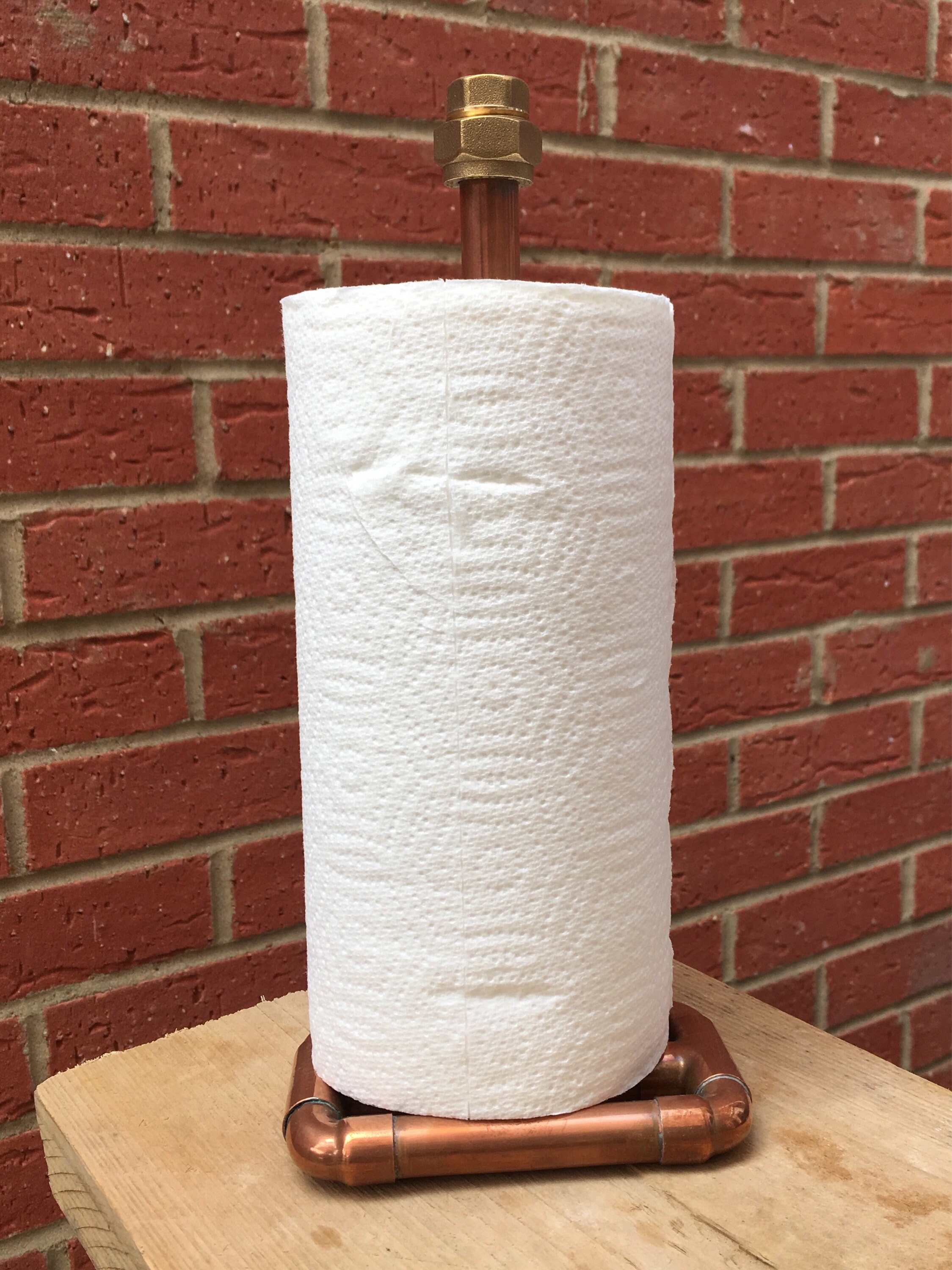 Copper kitchen roll holder free standing copper pipe rustic Etsy