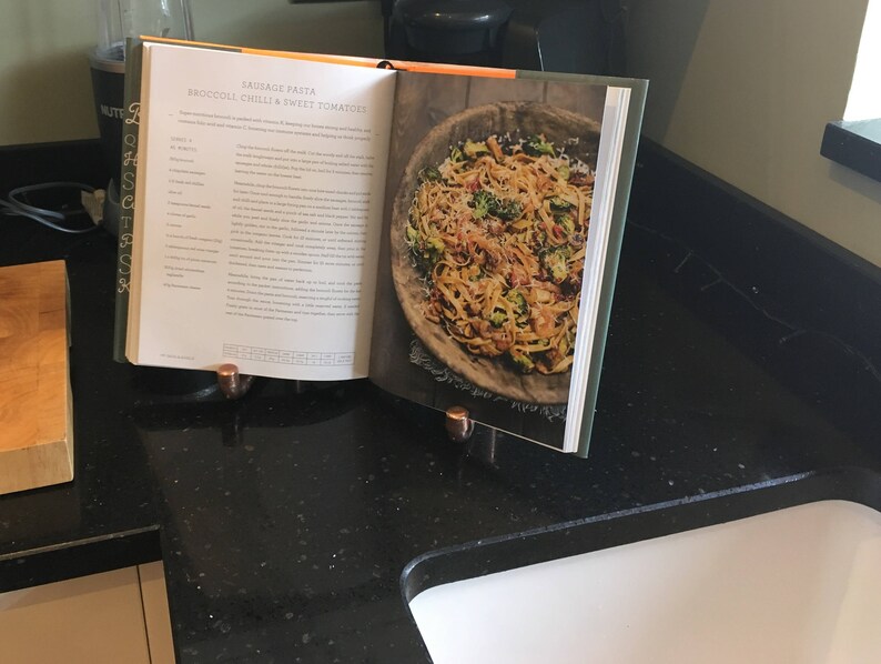 Copper Recipe Book Stand Copper Pipe Book Stand Copper Etsy UK