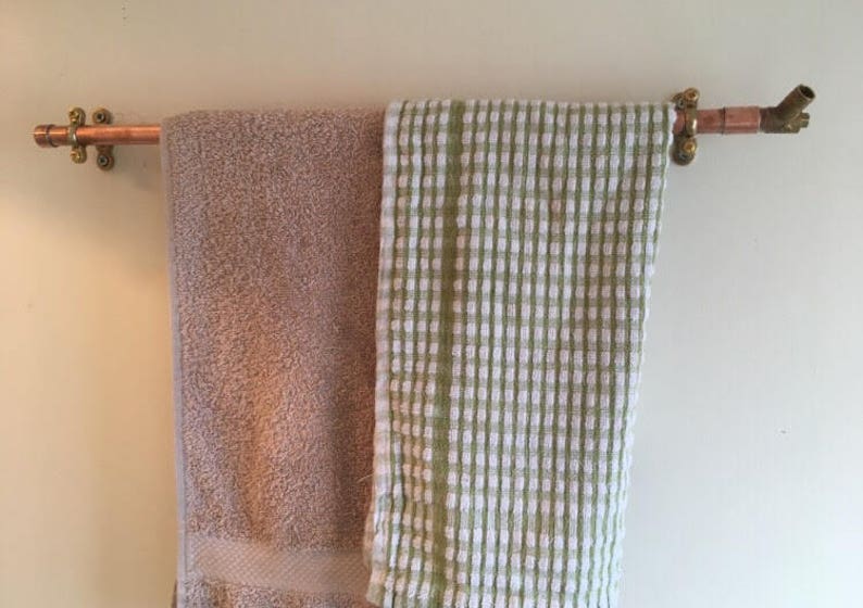 Copper rail 15mm copper pipe towel rail industrial kitchen Etsy