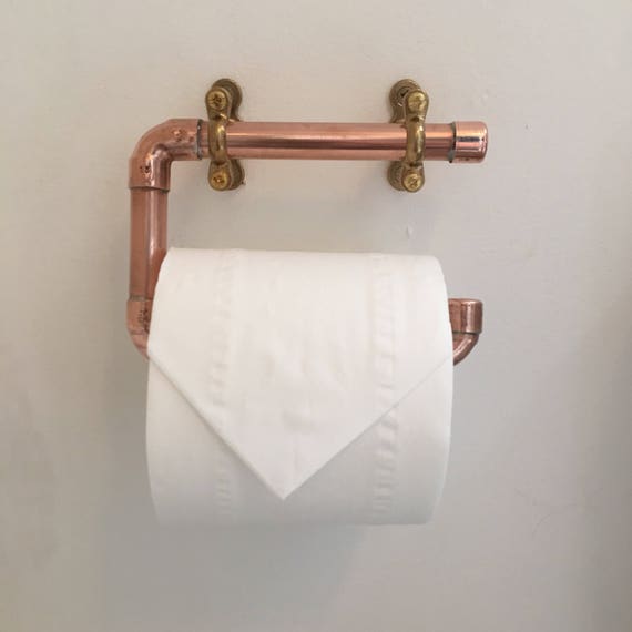 COPPER TOILET ROLL HOLDER /& TOWEL RAIL BRASS FIXTURES REAL COPPER HANDMADE