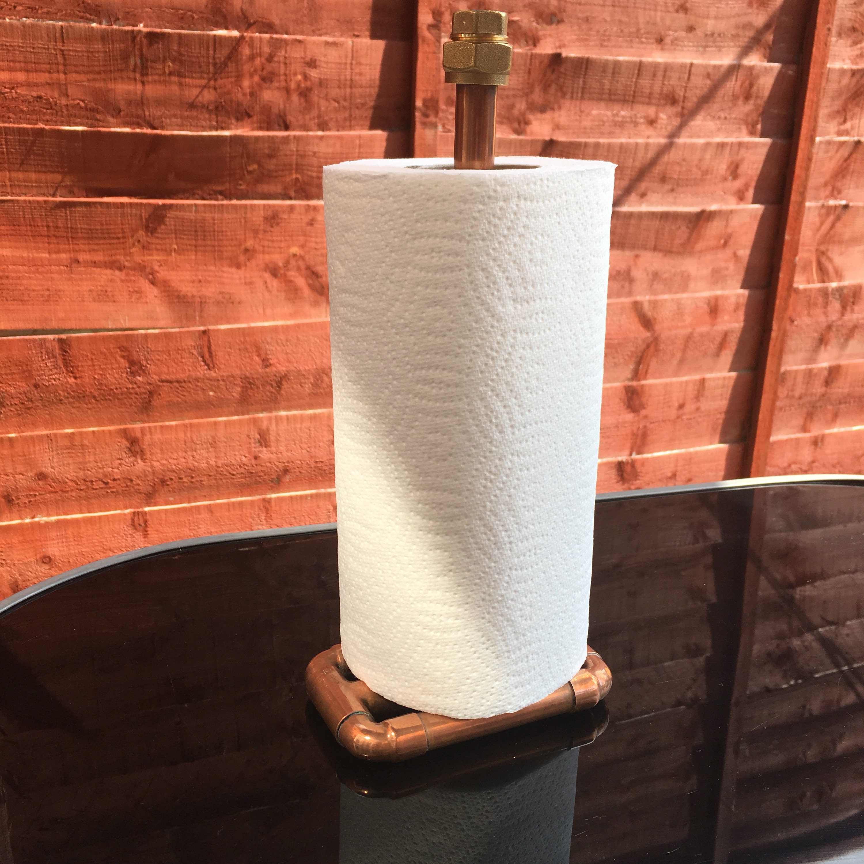 Copper kitchen roll holder free standing copper pipe rustic Etsy