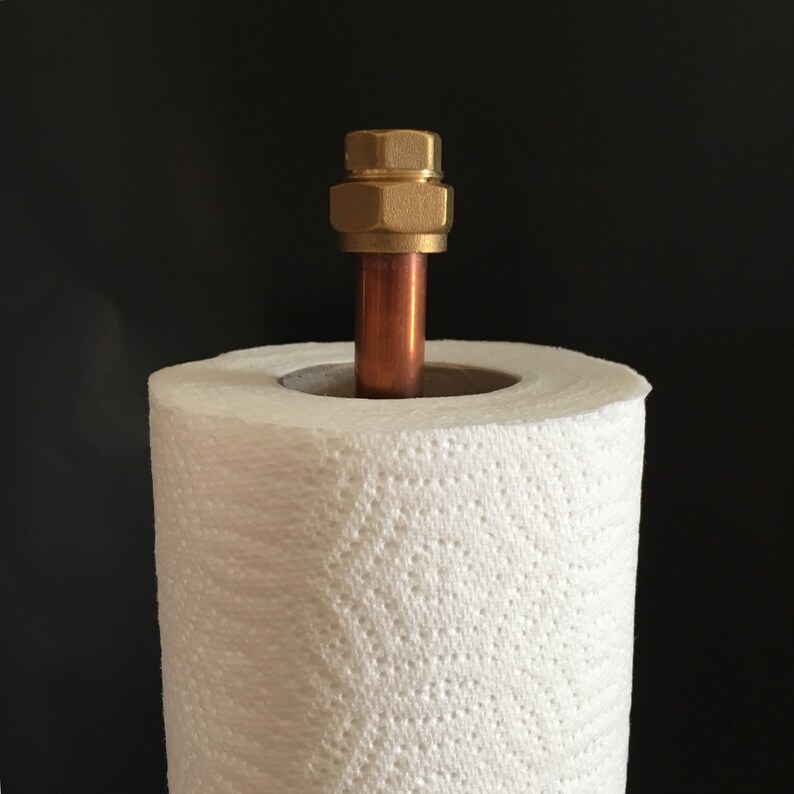 Copper kitchen roll holder free standing copper pipe rustic Etsy