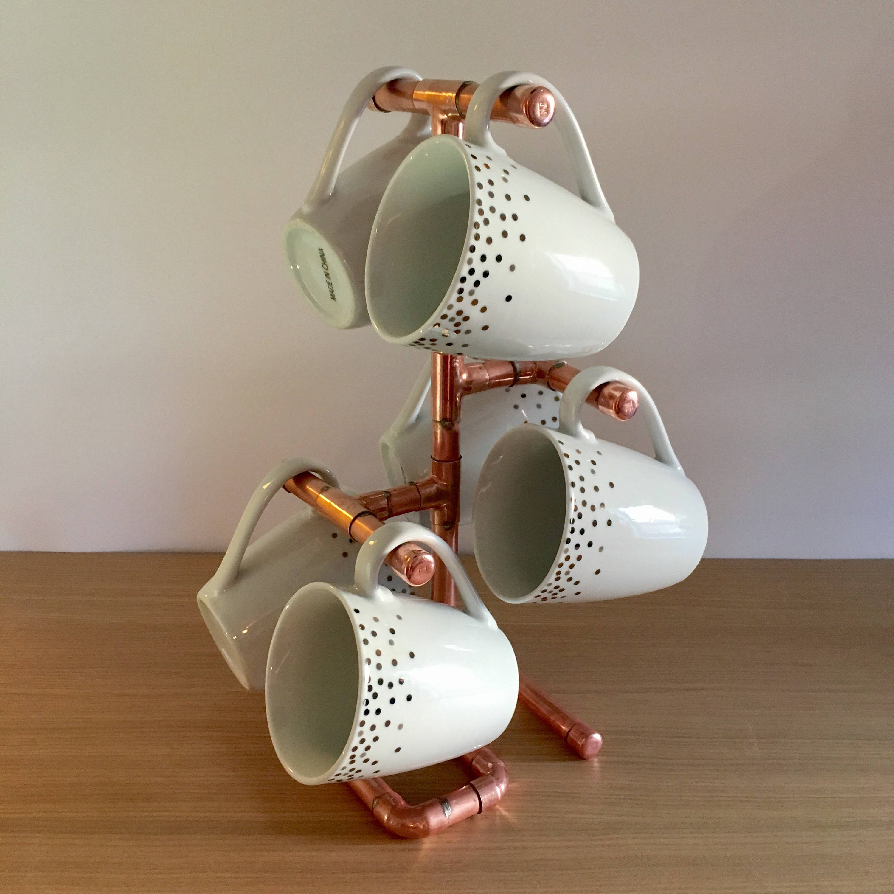 Copper Mug Tree Mug Rack Cup Holder Industrial Look Etsy UK
