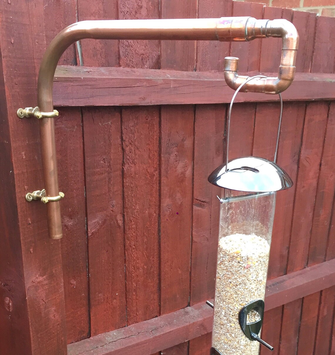 Copper Bracket Bird Feeder Bracket Copper Pipe Hanging Etsy UK