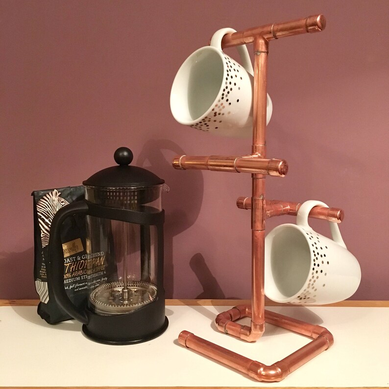 Copper mug tree mug rack cup holder industrial look Etsy