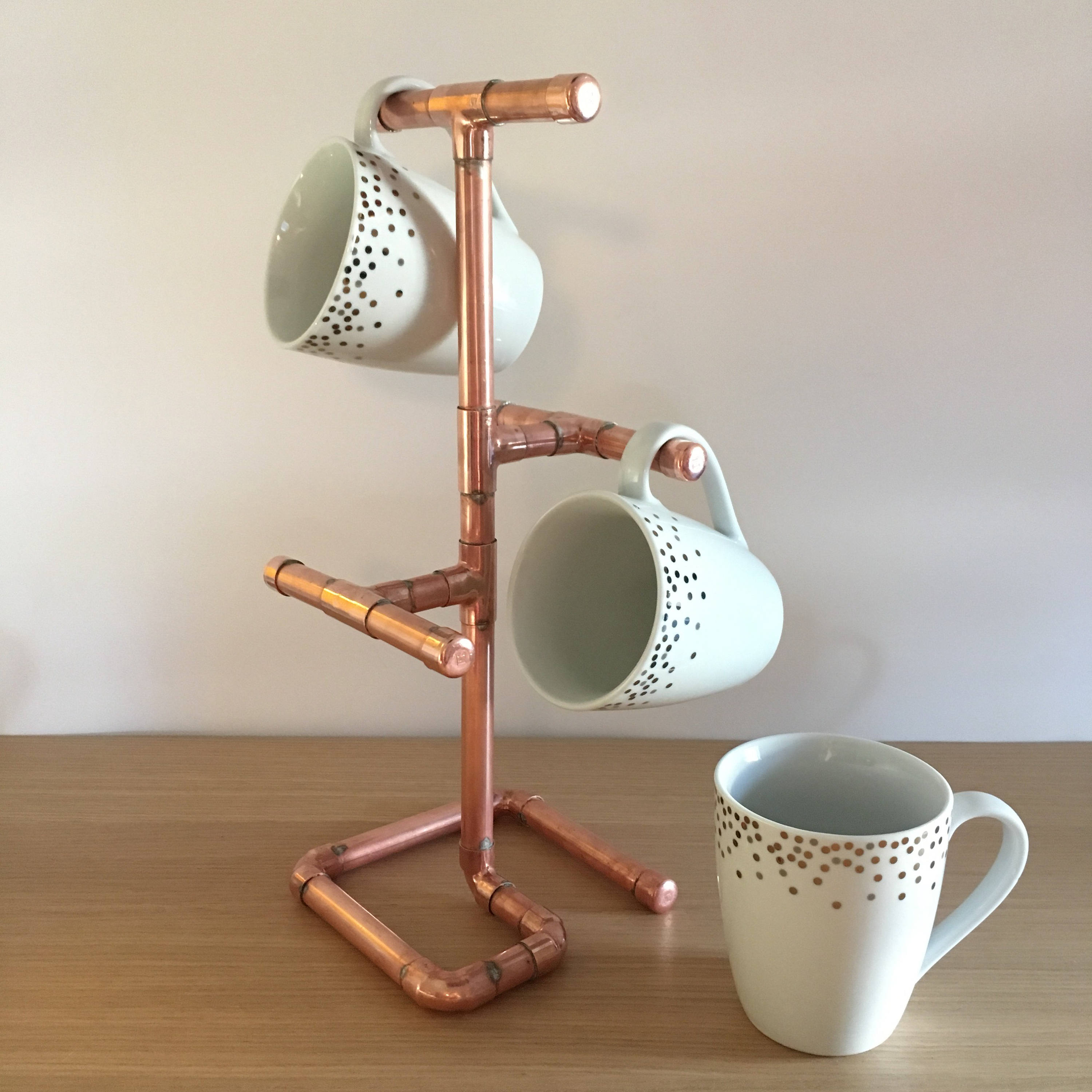 Copper Mug Tree Mug Rack Cup Holder Industrial Look Etsy UK