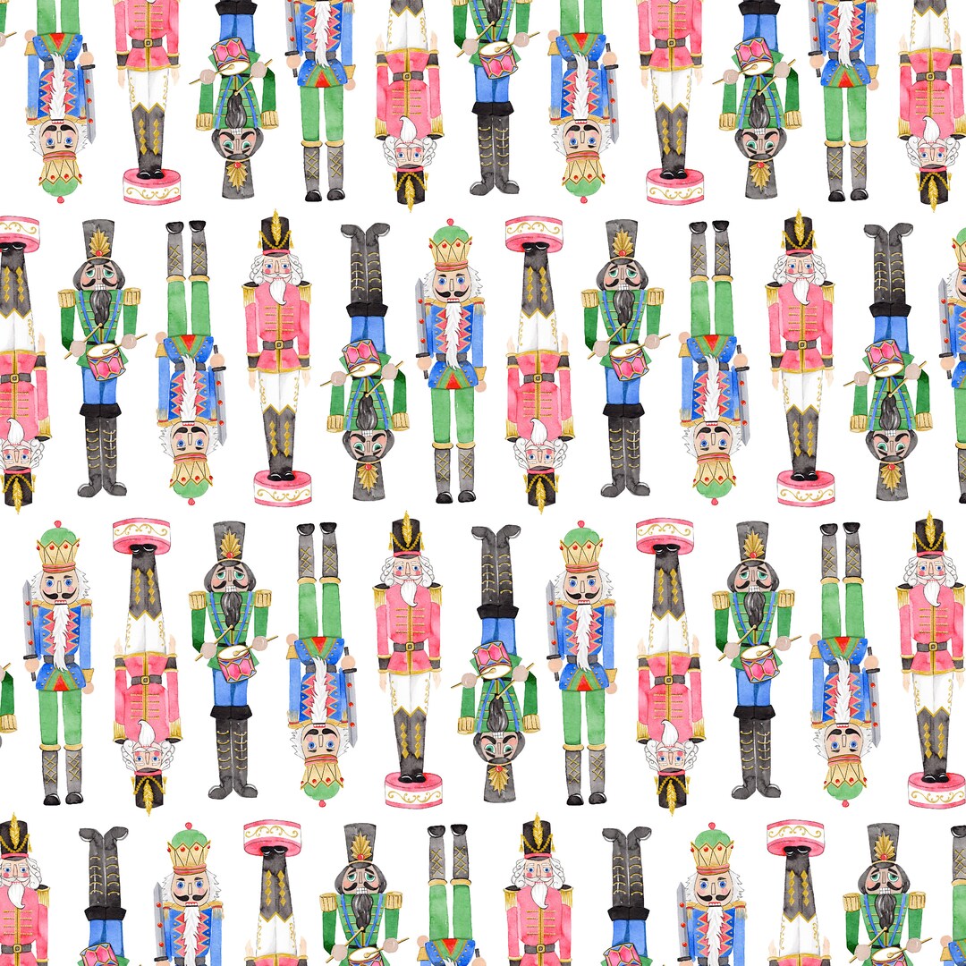 White Nutcracker Wrapping Paper Etsy
