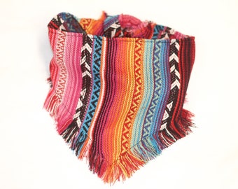 Colourful Aztec frayed Dog bandana