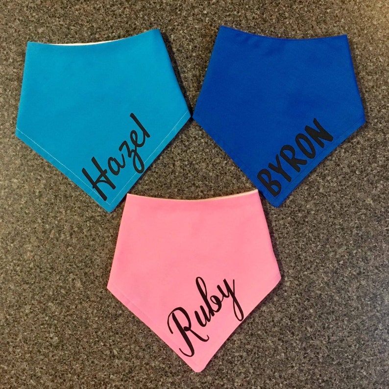 Custom solid colour dog bandana image 10