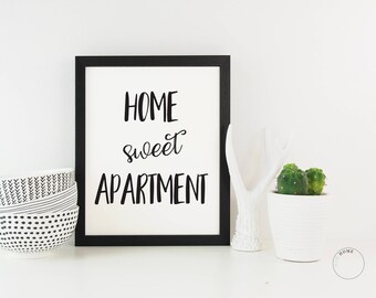 Home Sweet Apartment | Apartment Decor | New Apartment Gift | Apartment Poster| Apartment Art | Home Wall Decor | New Apartment Print