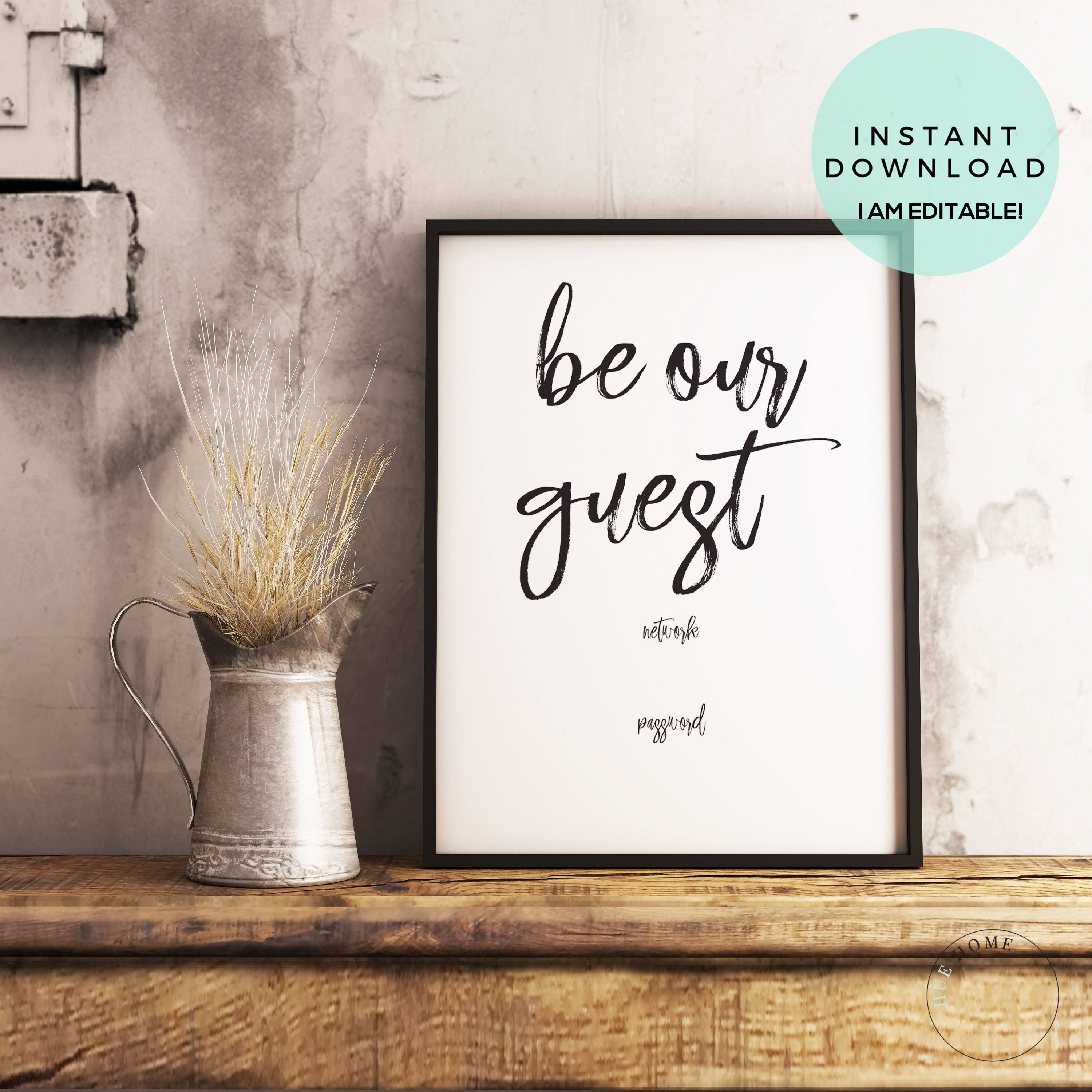 Be Our Guest Wifi Password Sign Guest Room Sign Wifi Etsy Hong Kong