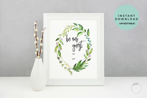 Be Our Guest Wifi Sign Wifi Password Sign Wedding Wifi Etsy