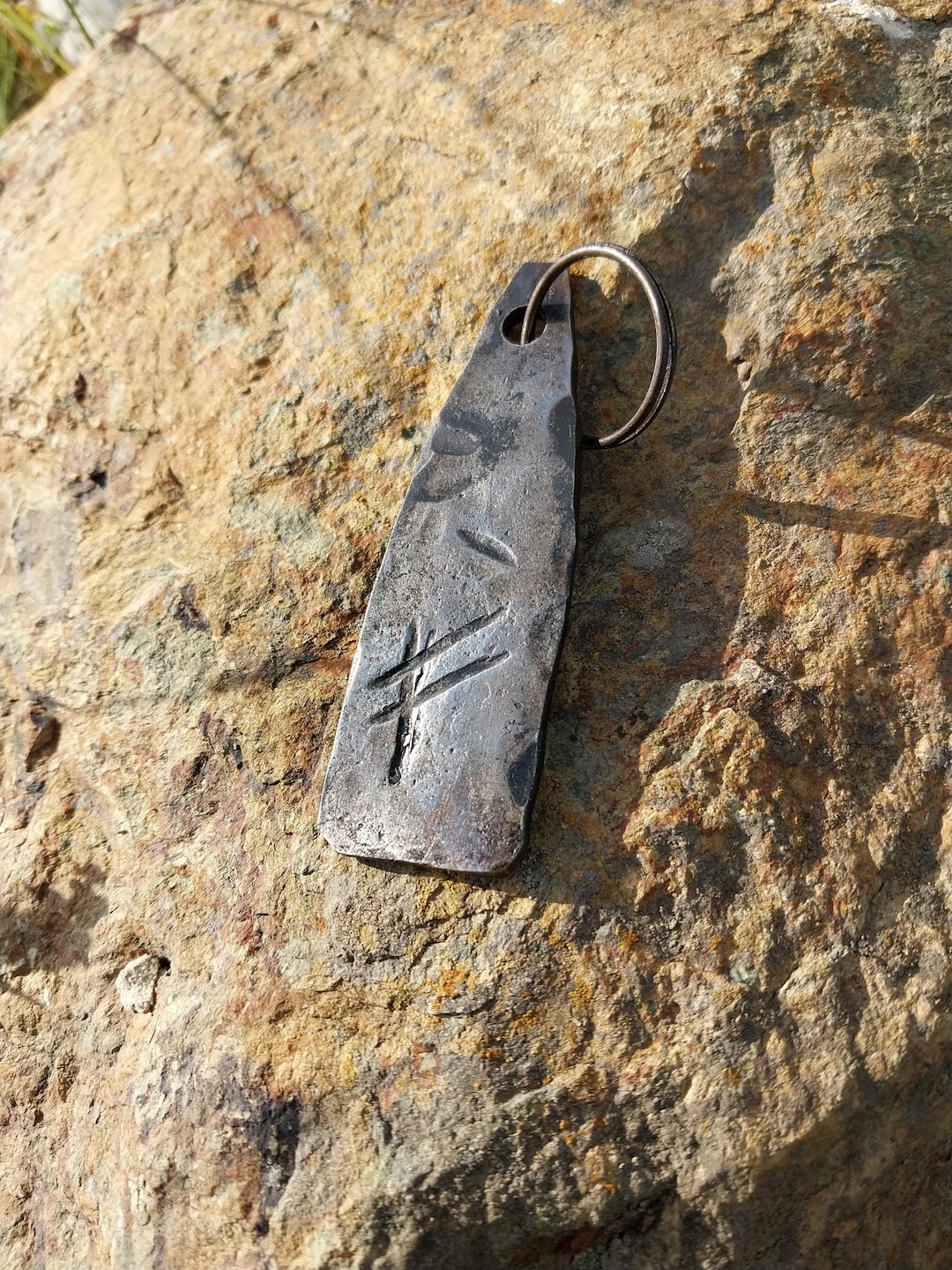 Key Ring Rune Hand Forged Rune Key Chain (please Specify Preferred Rune Upon Purchase ...