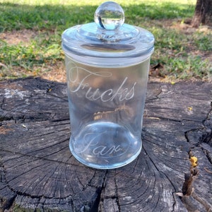Handmade Glass F**ks Jar: Empty Swear Jar