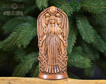 Hecate Goddess of Magic Black Statue, Hecate key, Witch statue, Pagan home altar,  witches, wicca statue, druid, witchcraft, hecate altar