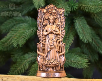 Eiche Idunn Statue: Nordische Göttin Figur, Wikinger Altar Dekoration