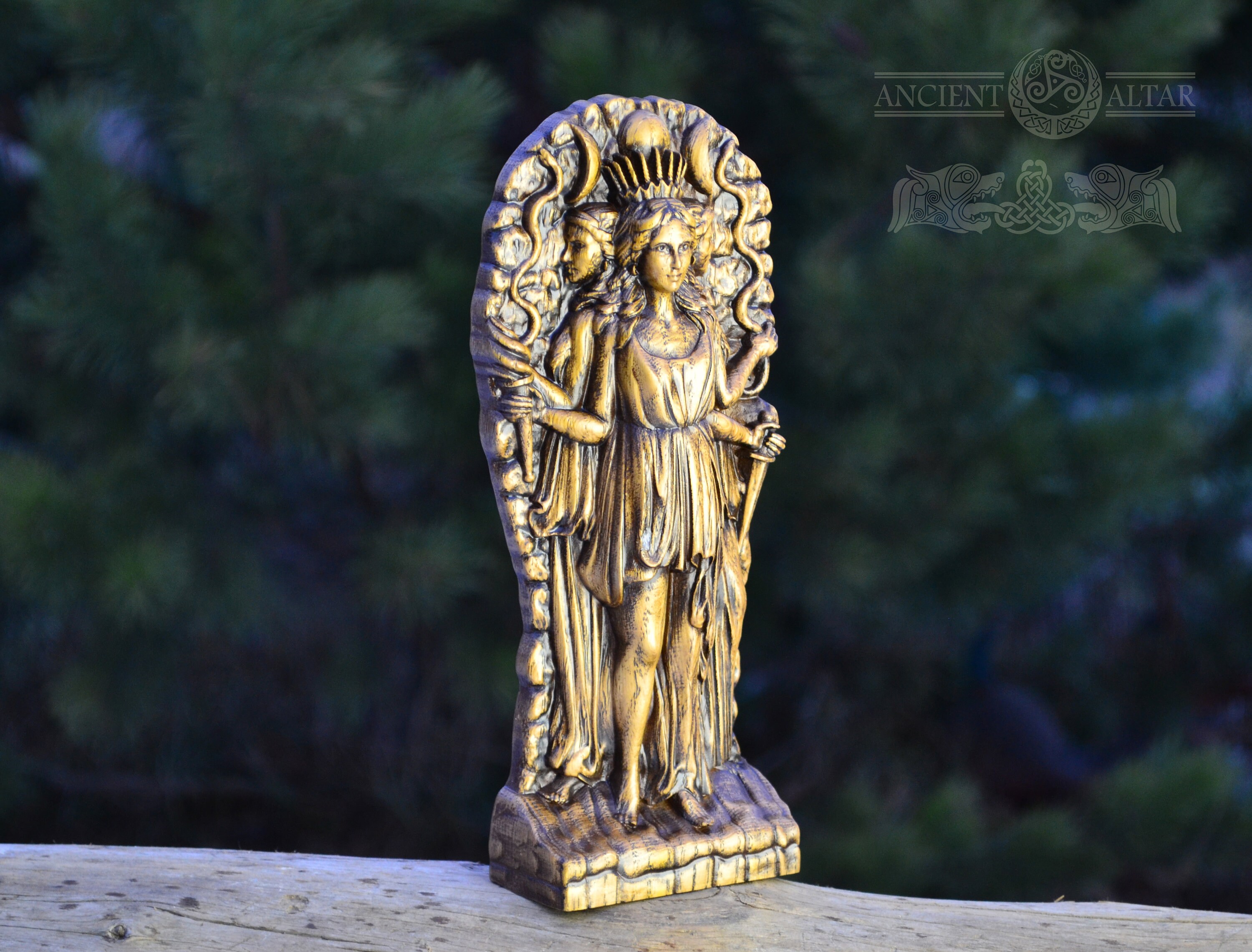 Hecate Statue Greek Goddess Hecate Key Witch Statue Pagan Etsy