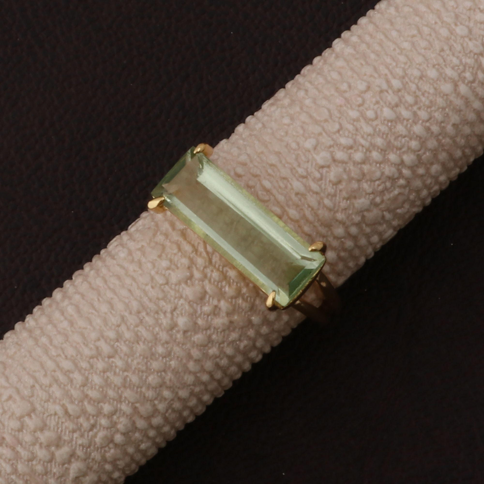 Topaz Rings Quartz Gemstone Rings, Jewelry Double Layer Gold Plated ...