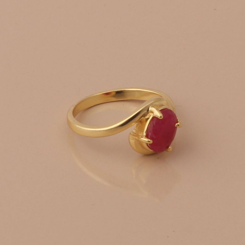 Statement ring, Oval Ruby Ring, Handmade Ring Gift