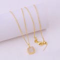 Natural Rainbow Moonstone Necklace, Cushion Gemstone Pendant, 18k Gold Plated Jewelry - CN-1002