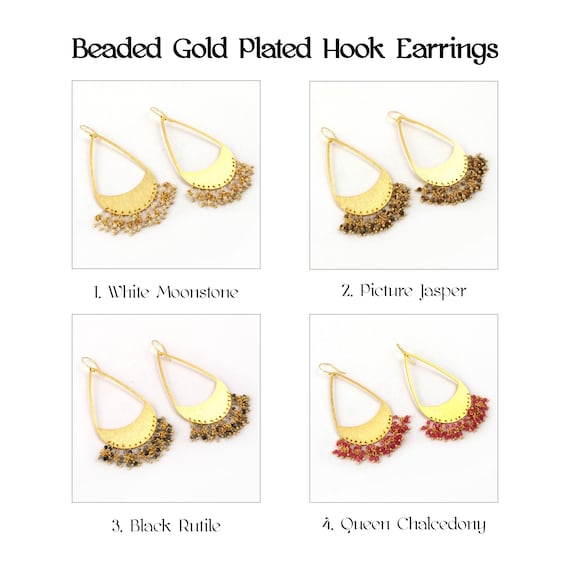 Orecchini Pendenti Con Pietre Dure Naturali - Gioielli Fatti A Mano - Foto 7