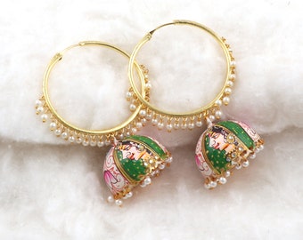 Meena Jhumka Etsy