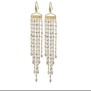 Antique Natural Green Onyx Personalized Earrings - Green Drop & Dangle Earrings - Gold Plated Jewelry - Birthday Gift Earrings For Wife 3487