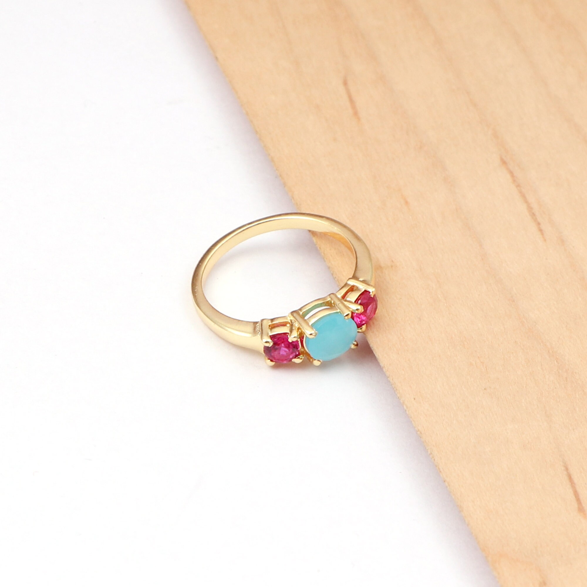 Wholesale Bright Multi Gemstone Rings Gold Plated Rings Etsy