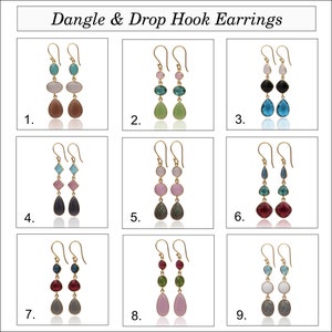 Beautiful Fancy Shape Chalcedony Labradorite Gemstone, Gold Plated Hook Dangle Earring, Handmade Bezel Set Hook Earrings Jewelry (EJ-1759)